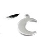 Charm croissant de lune 15x11mm inox
