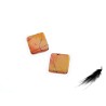 Losange nacré orange AB 15 X 15mm x 5 ou 1 rang