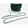 Chaîne fine billes doré vert X 0.20m