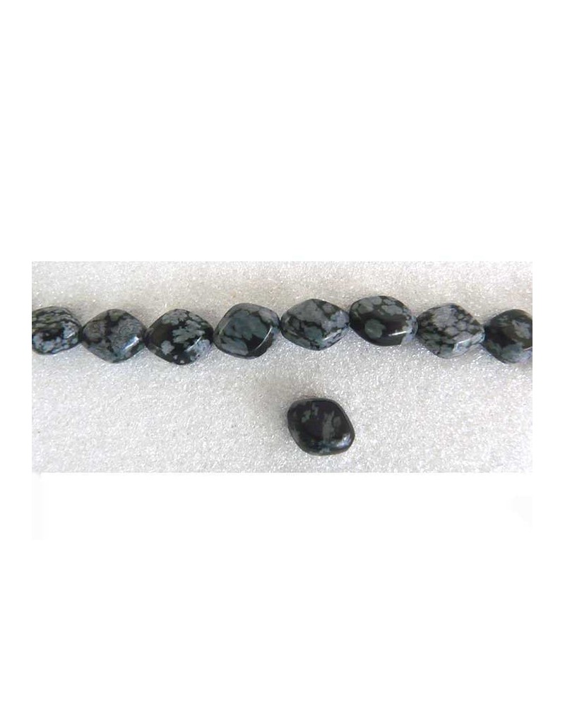 Obsidienne mouchetée 10x4mm x5