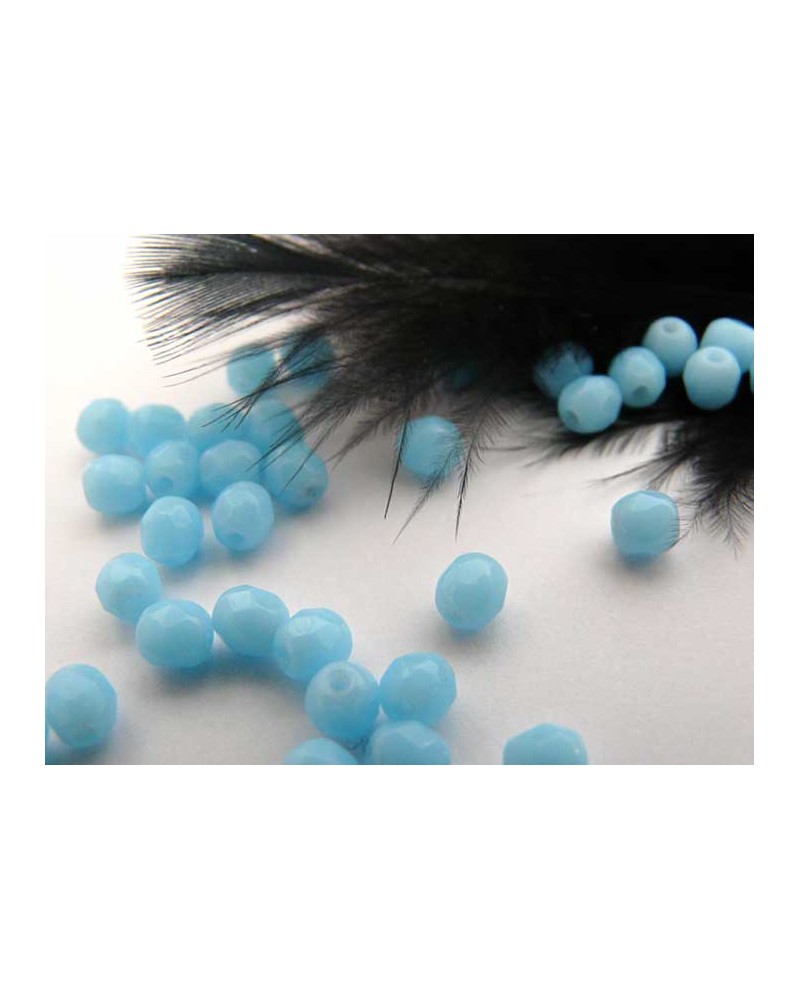 Facettes 4mm turquoise opaq light x 50