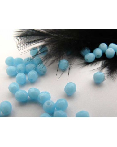 Facettes 4mm turquoise opaq light x 50