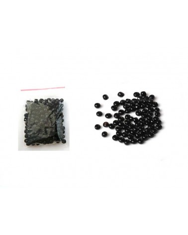 Rocaille 4mm noir opaque 15gr