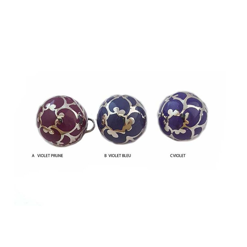 Bola de Grossesse ANKAA Violet 22mm en A rgent Sterling 925 avec son cordon réglable
