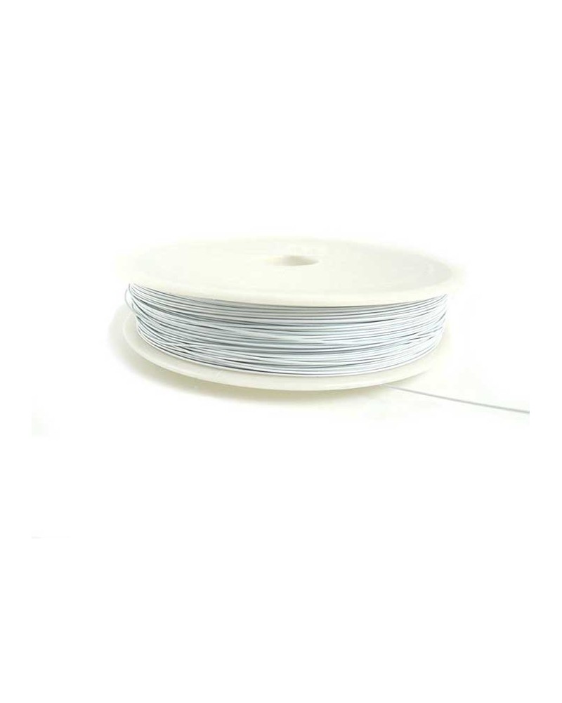 Fil-cable-d'acier-BLANC-0.45mm-7 brins-100 M