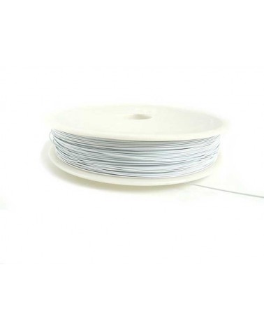 Fil-cable-d'acier-BLANC-0.45mm-7 brins-100 M