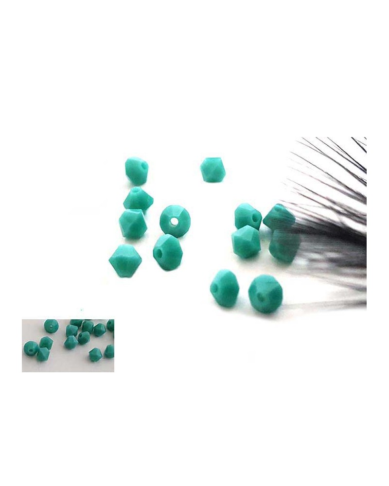 Toupies 4mm Turquoise vert opaque X 25