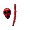 Mini tête de mort Howlite rouge