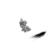 Breloque dragon 19mm argenté vieilli X 1