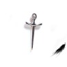 Breloque épée 20mm argenté vieilli