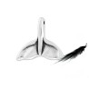 Pendentif queue de baleine 17mm argenté vieilli