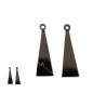 Breloque pointe triangle 17mm noir x1