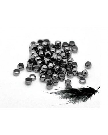 Perles à écraser 2mm noir anthracite