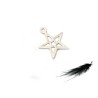 Breloque étoile 8mm argenté  x1