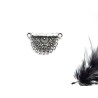 Intercalaire pour collier 27x16mm argenté vieilli
