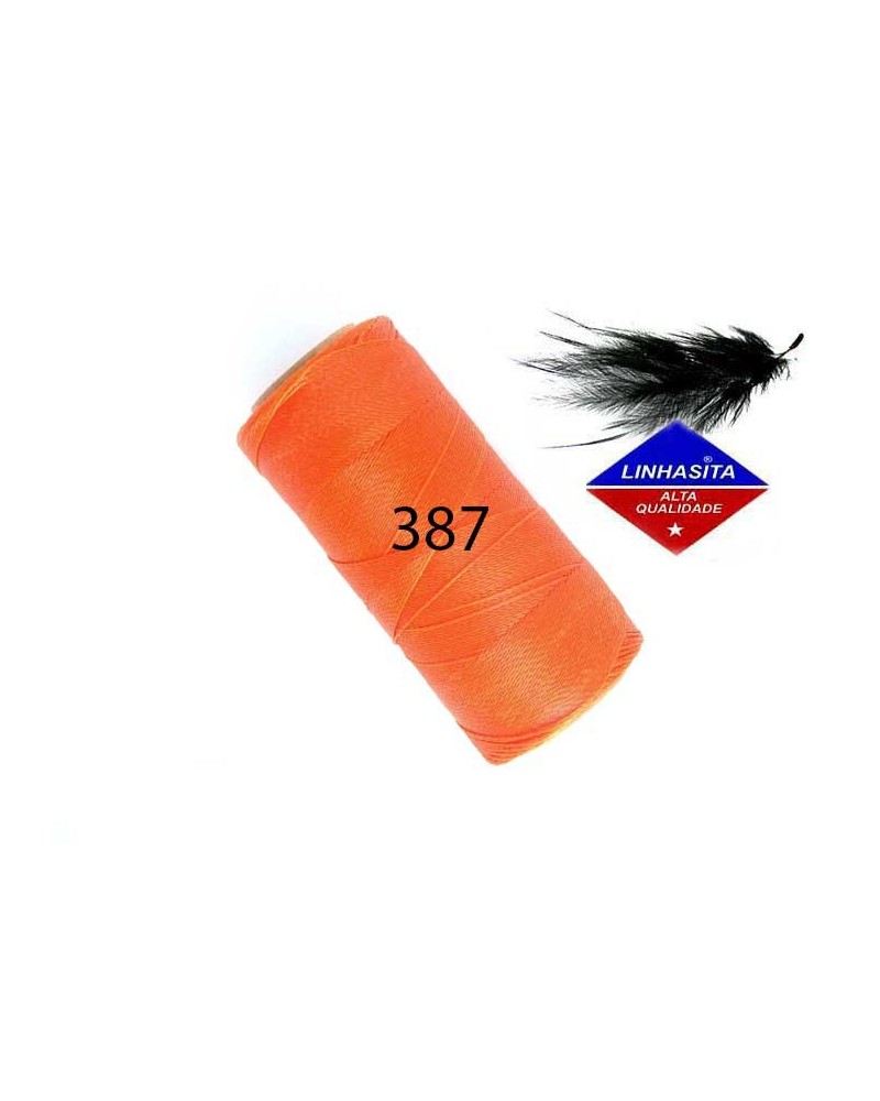 Fil ciré 0.5MM Linhasita Orange (387) X 5M