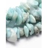 Larimar pépites 5-10mm bleu x 10cm