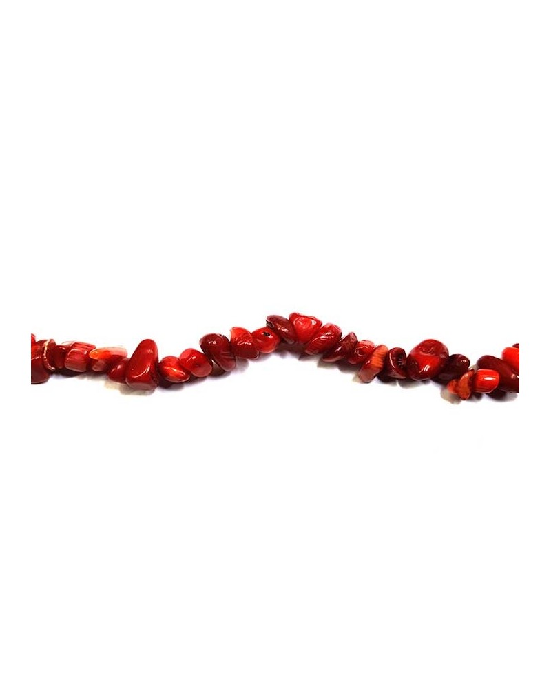 Pépites corail rouge 6-9mm x10cm