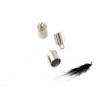 Embout cylindrique pour cordon 7mm acier inox X 2