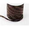 Cordon ethnique rond 5mm Chocolat et Noir x 0.50M