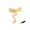 set embout fermoir doré pour cordon plat 5mm