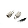 Embout ressort pour cordon 1.5mm acier inox X 10
