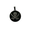 Pendentif médaillon pirate acier inox x1