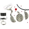 Pendentif couple "i love you" séparable acier inox + attaches
