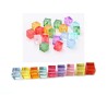 Cube transparent 7x7mm acrylique mix X 20