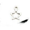 Breloque Etoile évidée14x10mm argenté vieilli x1