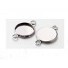 Intercalaire Médaillon pour cabochon12mm Acier inox 
