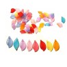 Feuille Lucite 18x11mm Mix couleurs X 30