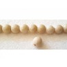Bois pétrifié facetté 6mm ivoire X 15