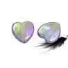 Coeur 8mm acrylique violet AB X 10