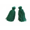Pompon 25-29mm aspect coton vert x1