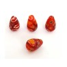 Goutte Millefiori 12x8 mm Rouge X 1