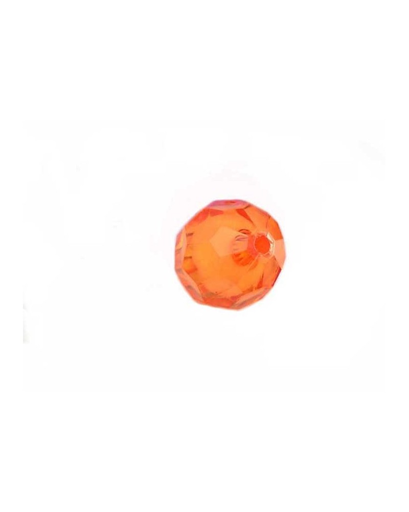 Boule facettée 20mm Acrylique Orange X1