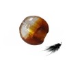 Lentille 20mm Caramel et feuille d'argent x 1
