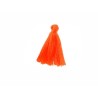 Pompon 25-29mm aspect coton Corail fluo x1