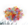 Fleurs lucite 10 x 5mm  mélangées x 20