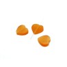 Coeur oeil de chat 8mm orange X 5