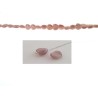 Coeur oeil de chat 6mm rose ancien  X 5