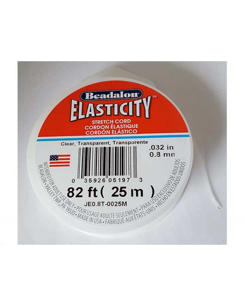 Fil élastique 1 mm Elasticity - Noir x100m - Perles & Co