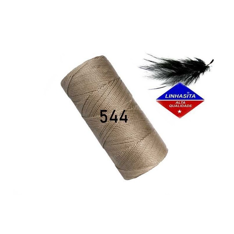 Fil ciré 0.5MM Linhasita Gris taupe (544) X 5M