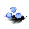 Clochette fleur acrylique10x6mm Bleu cristal X 10