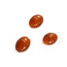 Olive 15x11mm verre indien caramel X1