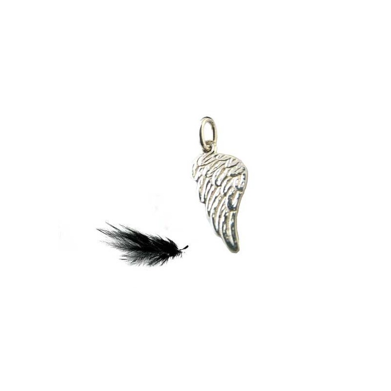 Pendentif charm AILE en  Argent sterling 925  7x16,5mm