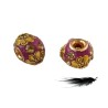 Perle d'indonésie 14x12mm Mauve doré X 1