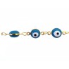 Intercalaire oeil porte bonheur 12x6mm Bleu X1