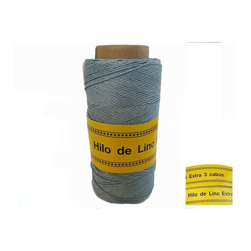 Fil de Lin ciré 0,7mm Baby blue N°17 pour bijoux micro macramé X 5M